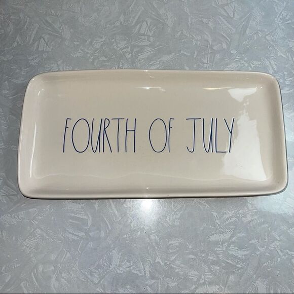 NWT Rae Dunn ceramic FORTH OF JULY platter/plate - Picture 1 of 5
